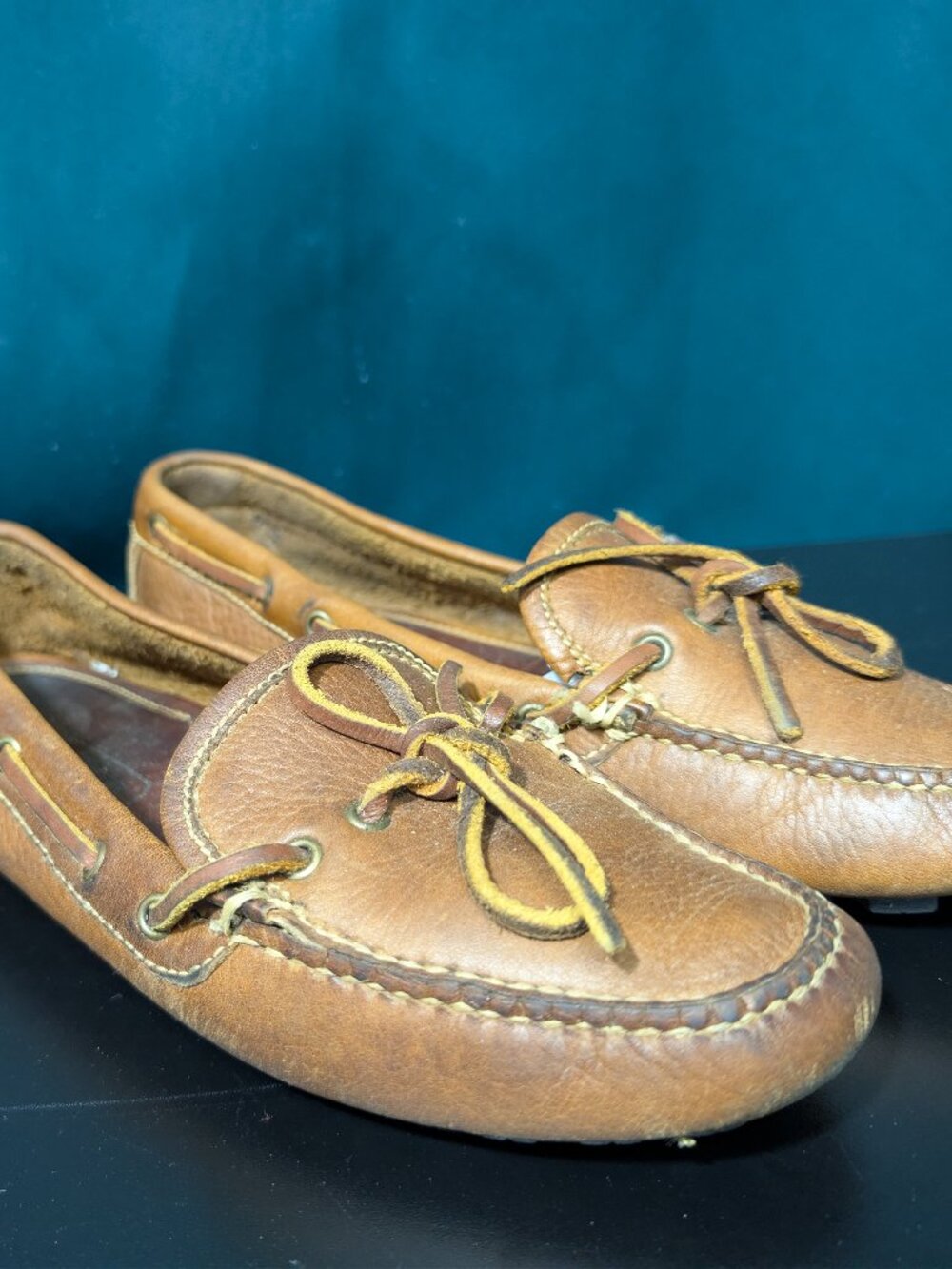 Coach light brown leather loafers size 7M